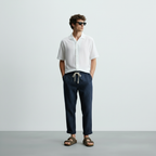 Calça Linho Listrada  F084