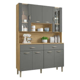 Cozinha Golden 8 Portas 2 Gavetas Freijó Gris