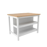 Ilha de Cozinha 2 Prateleiras 120×80 cm Branco CD-1019