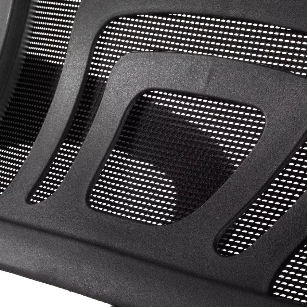 Cadeira Secretária Preta com Base Cromada e Rodinhas CSF02